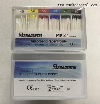 Matériau d'obturation dentaire Dental 02 Taper Paper Points