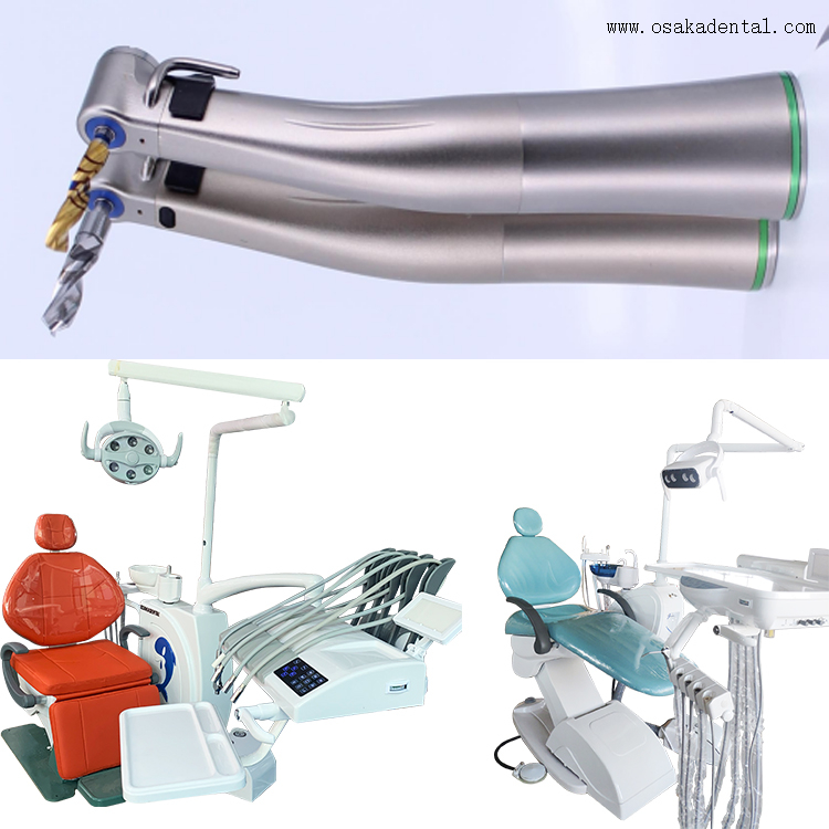 Pièce à main Osakadentale de 20: 1 implantation à fibre optique contra angle titane / pièce de main implantaire / pièce de main dentaire