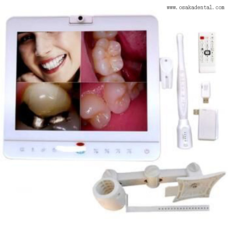Système de caméra intra-orale sans fil de moniteur dentaire blanc de 15 pouces