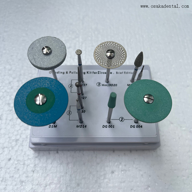Kit de fraises de meulage et de polissage pour zircone 3A10