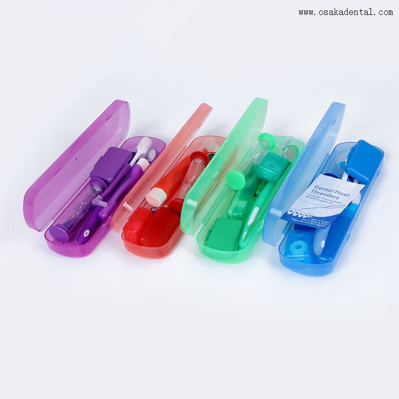 Kit orthodontique 8 pièces emballé dans une boîte colorée avec minuterie