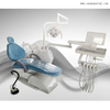 Chaise dentaire avec lampe LED et compresseur d'air dentaire avec une aspiration forte dentaire 