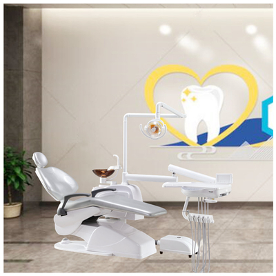 Unité de chaise de clinique dentaire simple avec lumière halogène à vendre